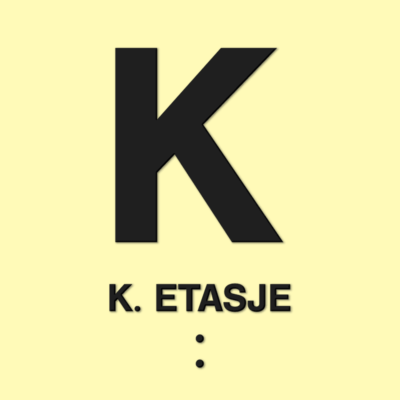 Taktile etasjeskilt med tosidig lim