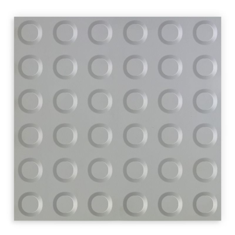 Taktile selvklebende fliser med knotter 30 x 30 x 0,8 cm i TPU, velg farge