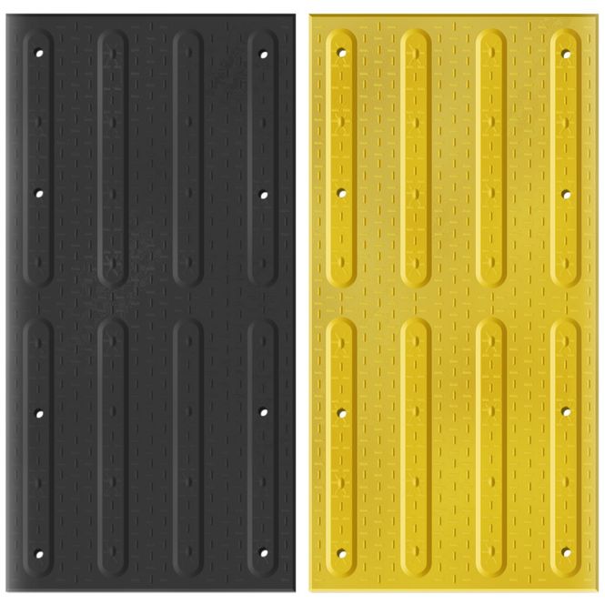 Hovedbilde Taktile plater med Ribber i glassfiber, velg farge