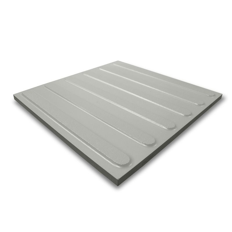 Taktile keramiske fliser med ribber – Lysegrå 40*40 cm