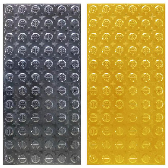 Hovedbilde Taktile plater med knotter i glassfiber, velg farge