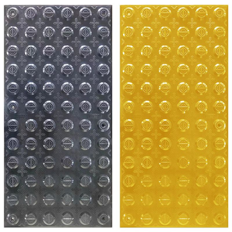 Taktile plater med knotter i glassfiber, velg farge