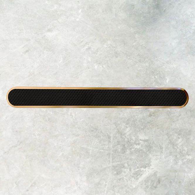 Hovedbilde Taktile ribber i messing med ilegg - 28cm med lim. Velg farge.