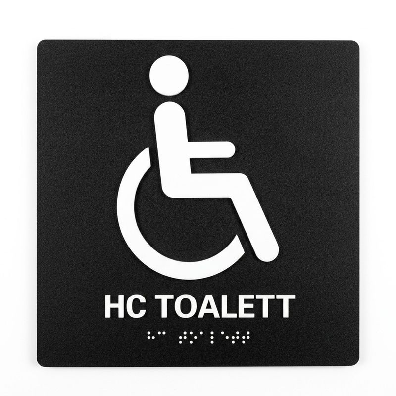 Taktile skilt - HC Toalett
