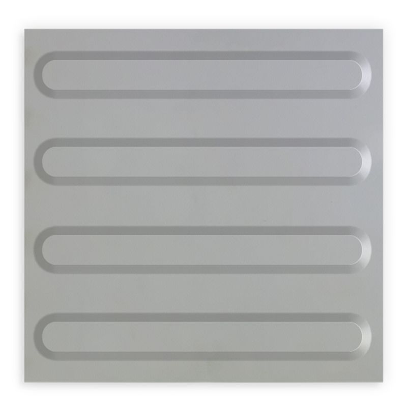 Taktile selvklebende fliser med ribbemønster i 30 x 30 x 0,8 cm i TPU, velg farge